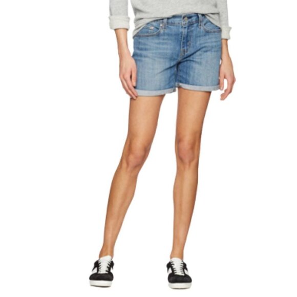 Nwt Levi's Hypersoft Mid Length Shorts - F18 - Picture 2 of 6